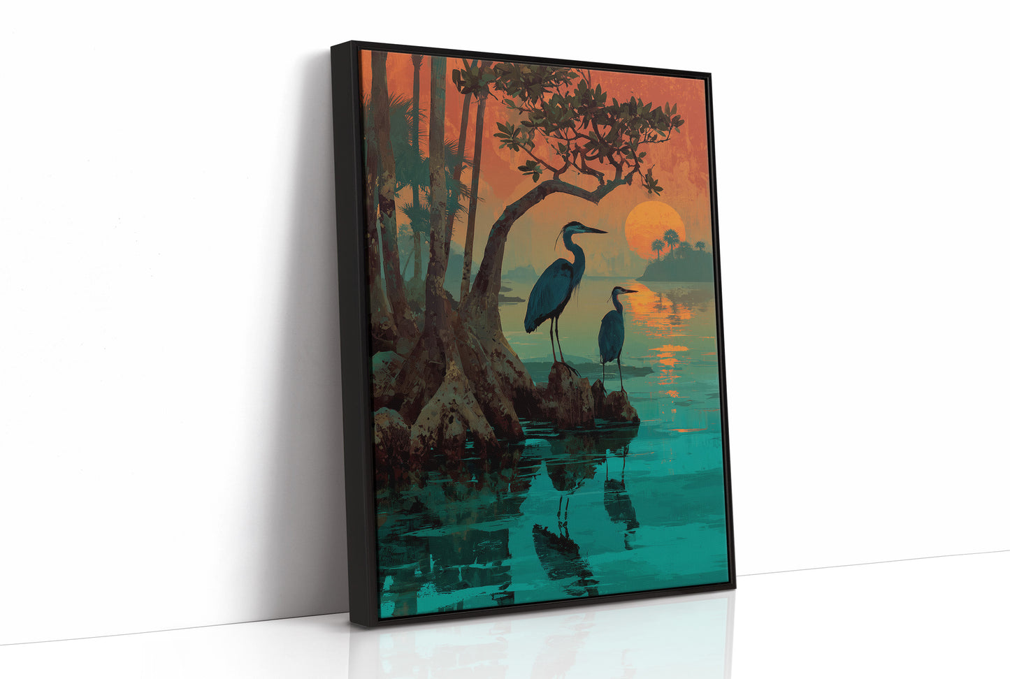 Herons at Sundown