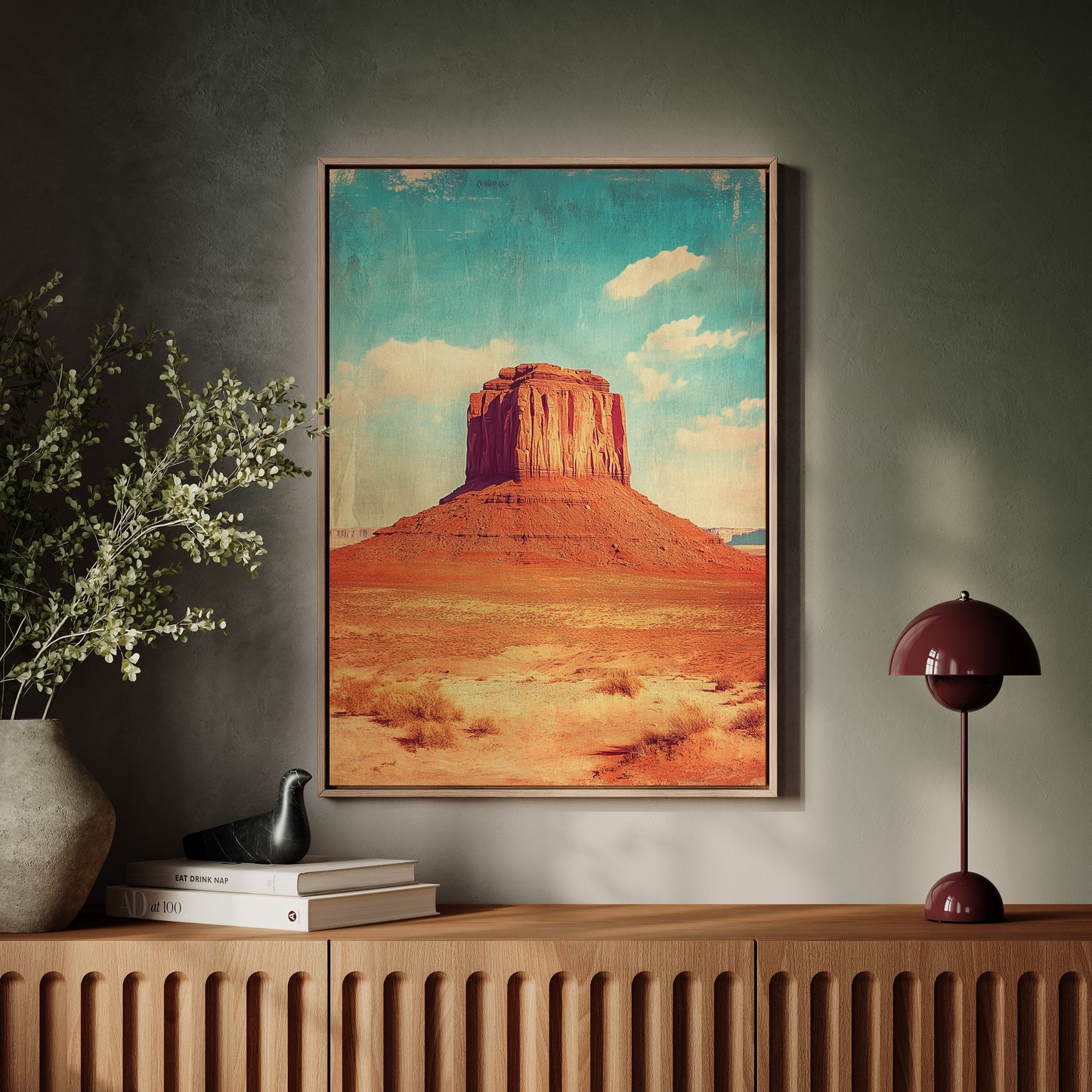 Monument Blaze: Butte Under Western Sky