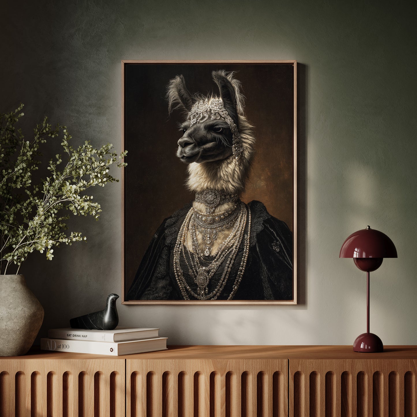 Regal Llama Adorned in Jewels