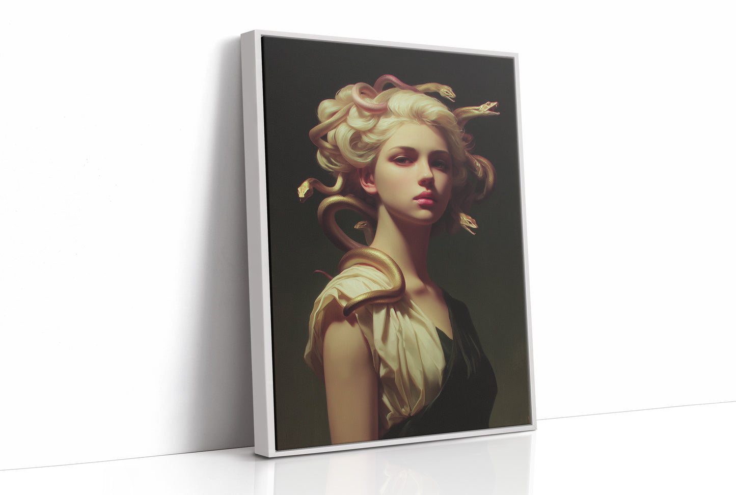 Golden Serpents Among Ivory Drapes