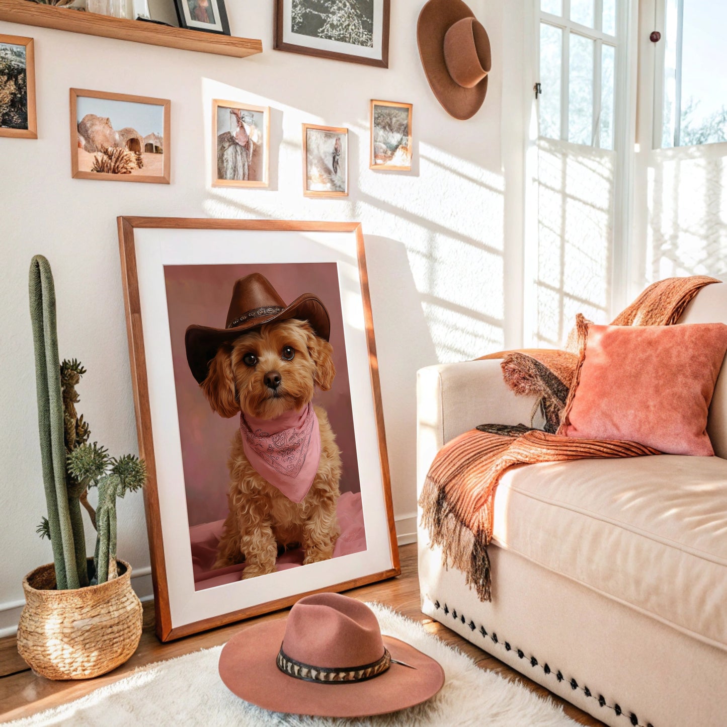 Cowgirl Pup Wears Rose Bandana Tales