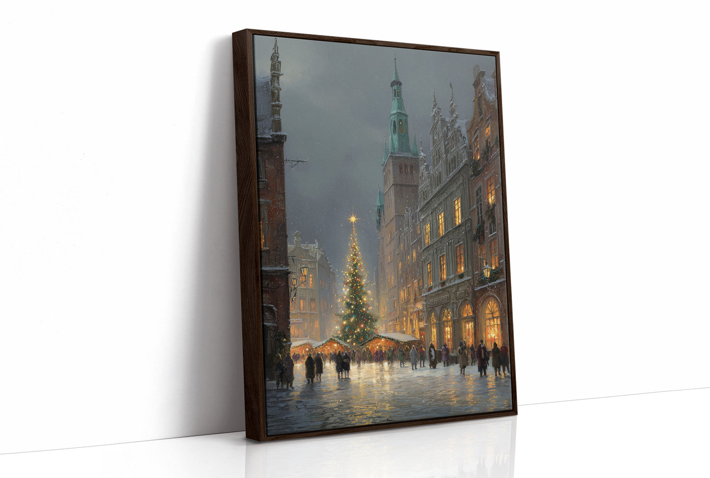 Winter Lights Dance Through Old Town