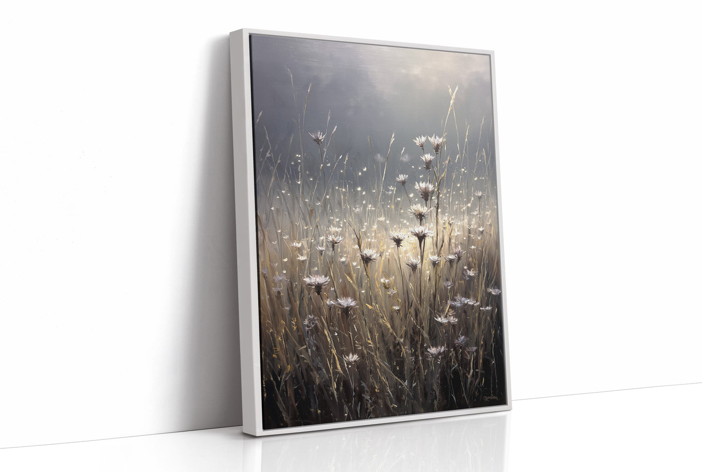 Daisies Bloom Against Twilight Sky