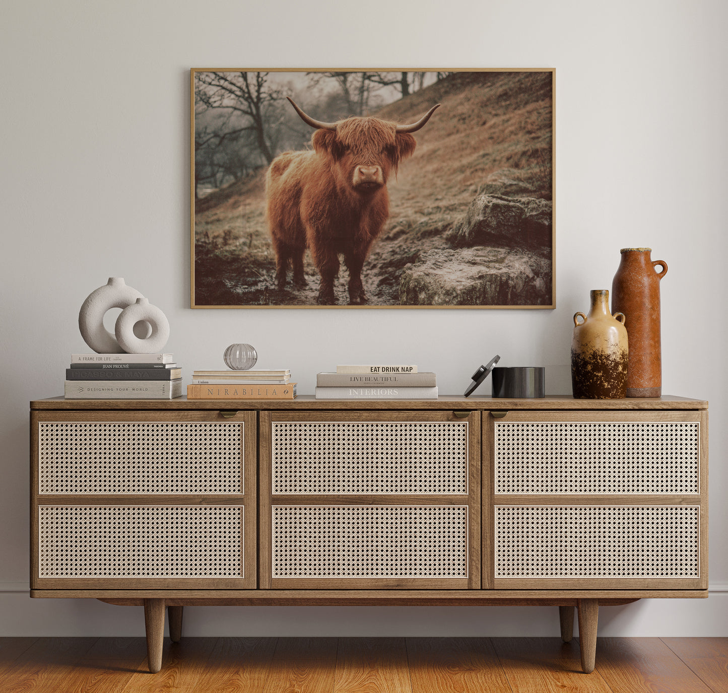 Highland Morning Mist And Stone