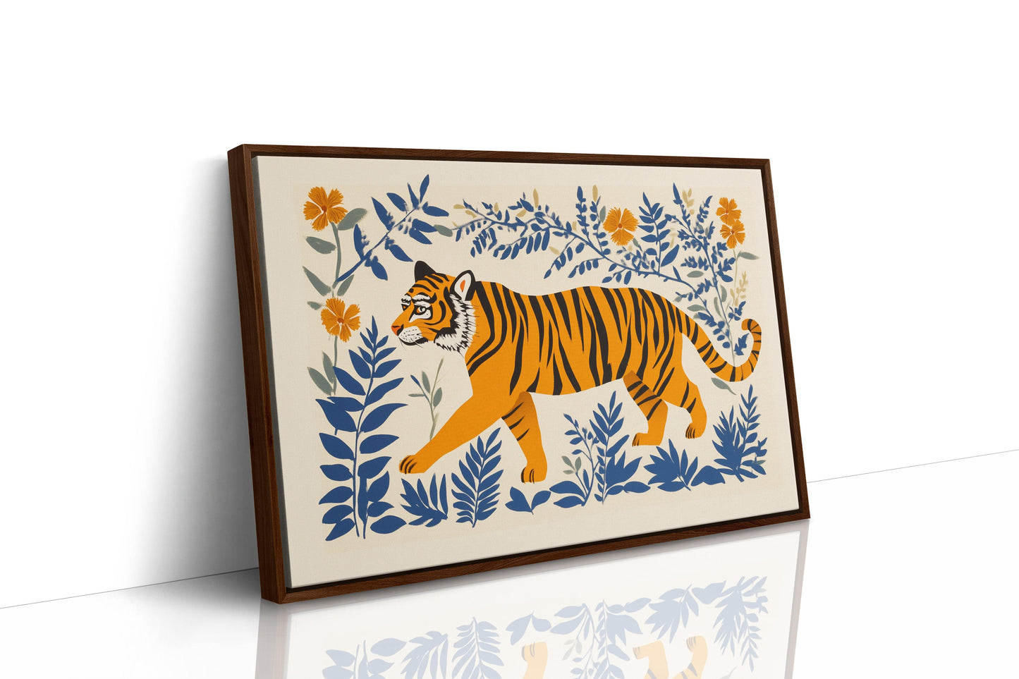 Majestic Tiger Print – Bold Jungle Art, Modern Folk Style Wall Decor