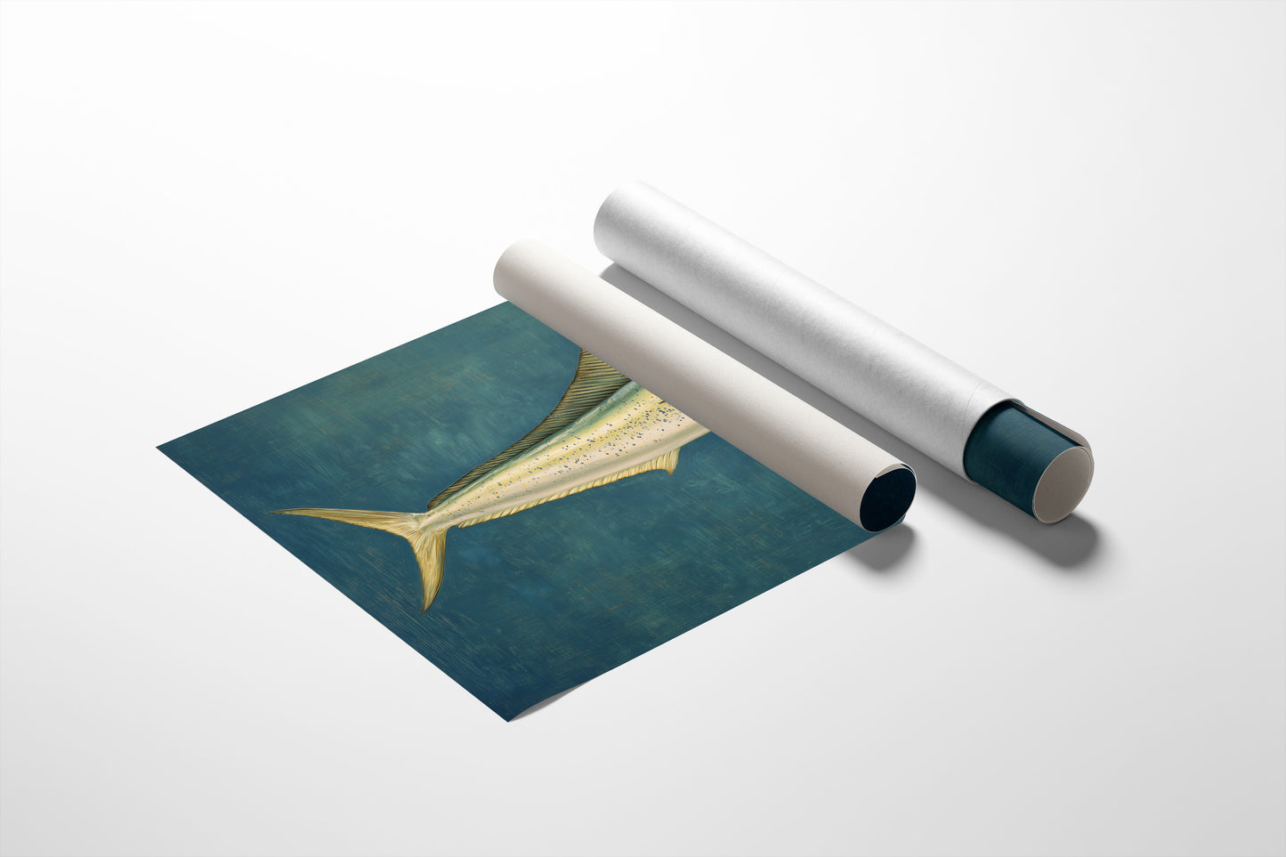 Mahi Drifts Through Teal Depths