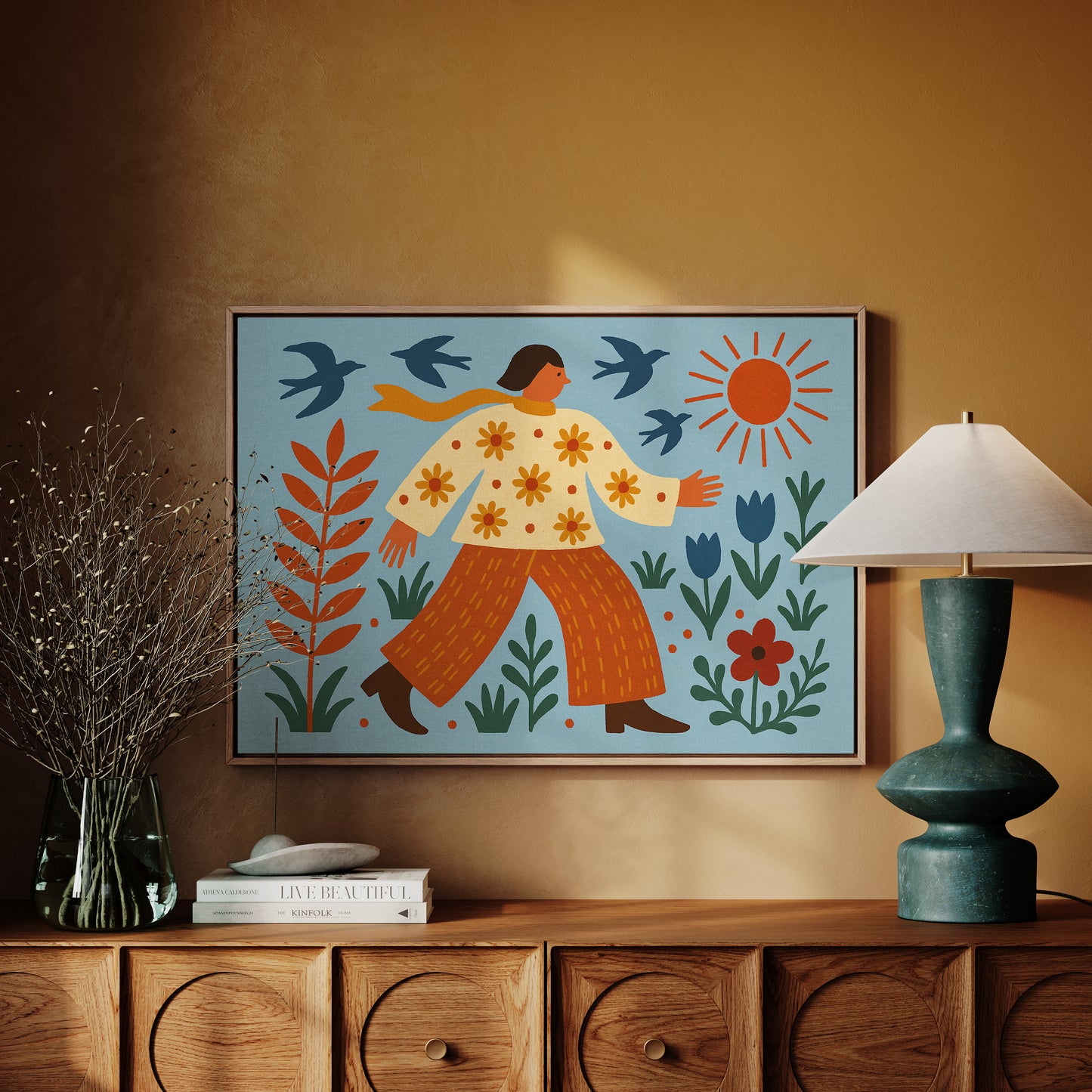 Sunlit Walk Through Wildflowers