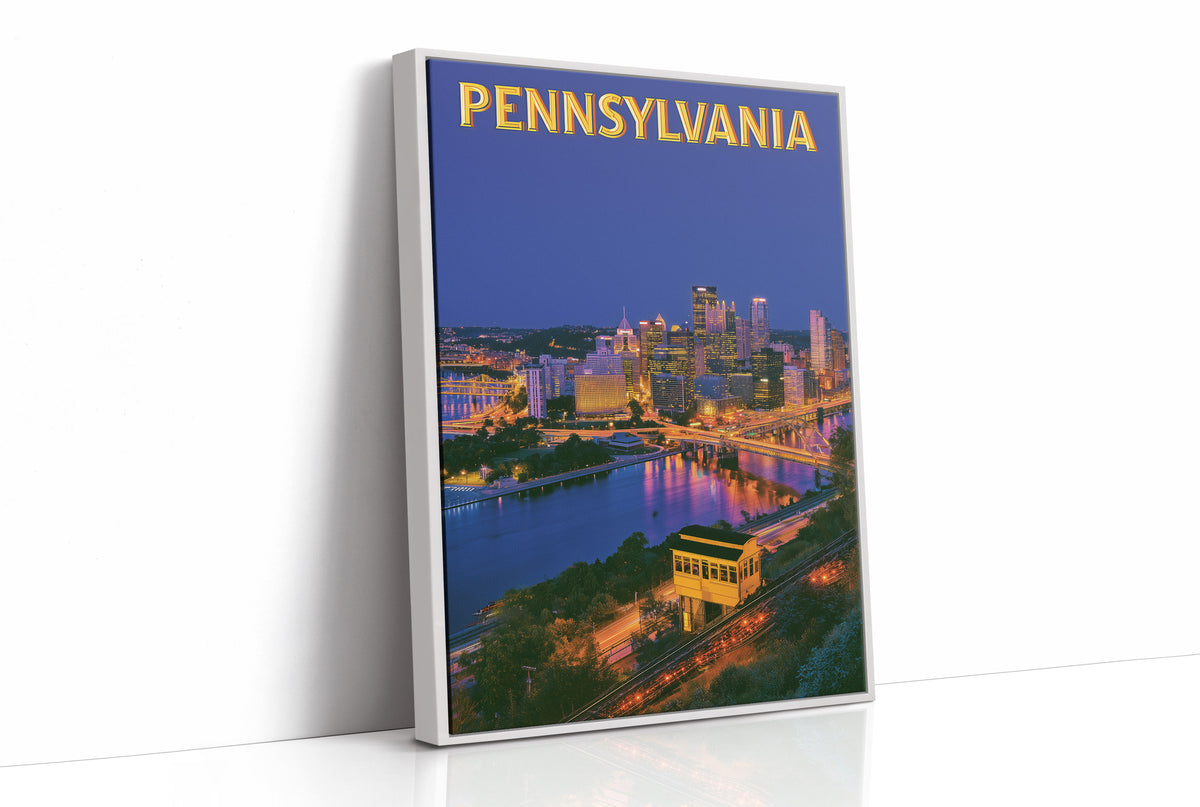 Pittsburgh Skyline Night Incline
