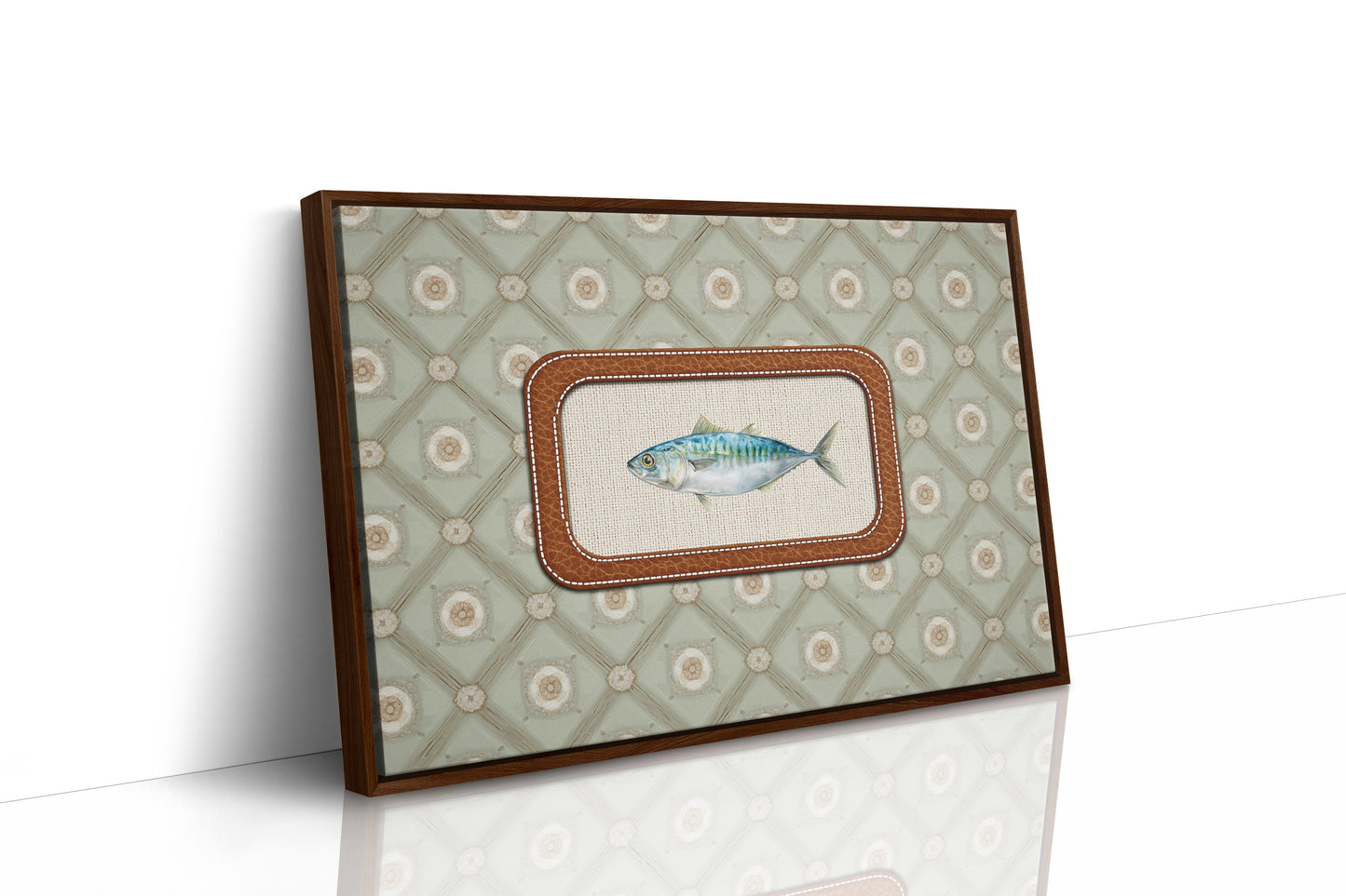 Coastal Memory In Leather Frame