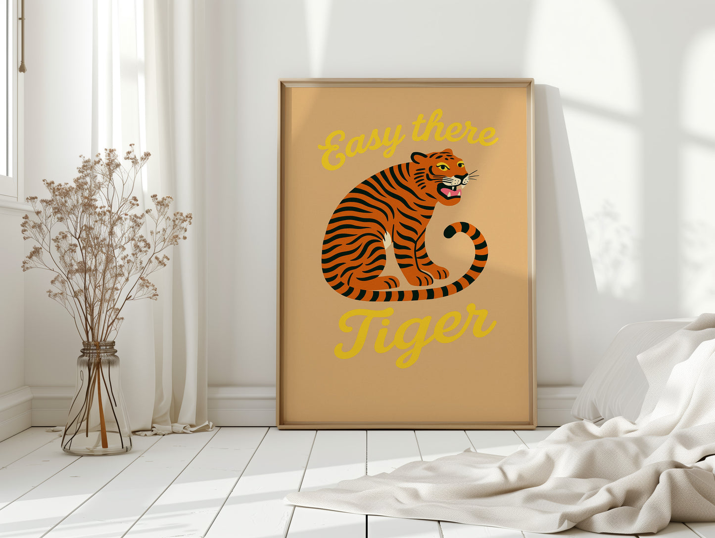 Easy There Tiger Retro Jungle Print