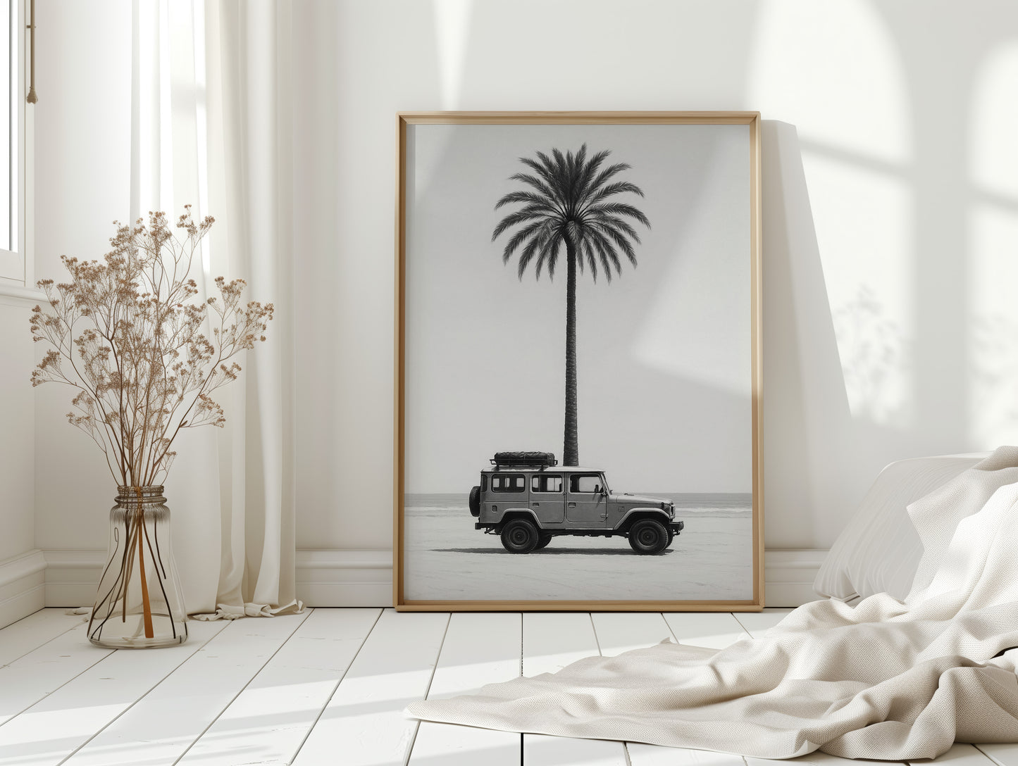 Palm Tree and Beach Cruiser Still Life