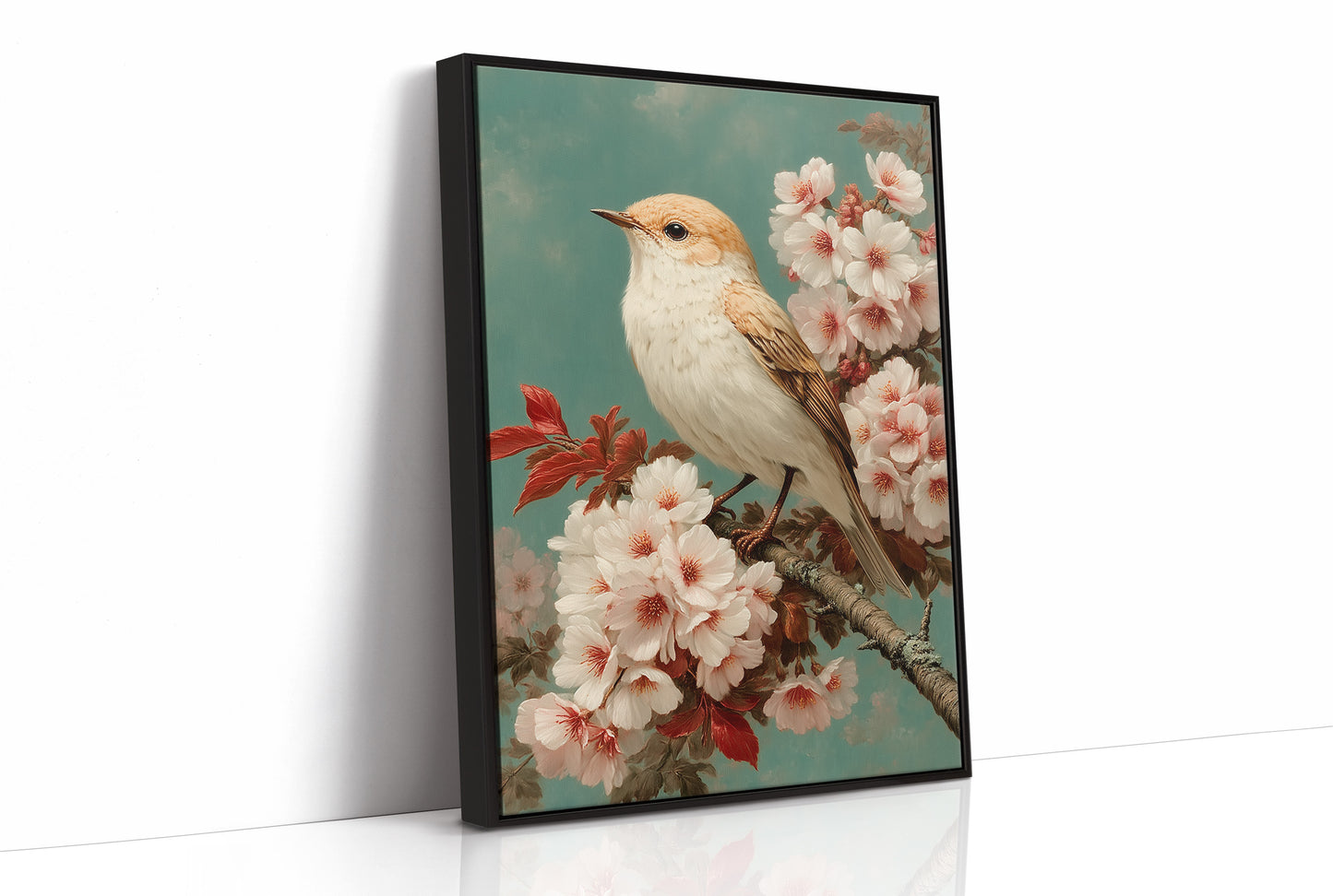 Songbird Perches Among Cherry Blossoms