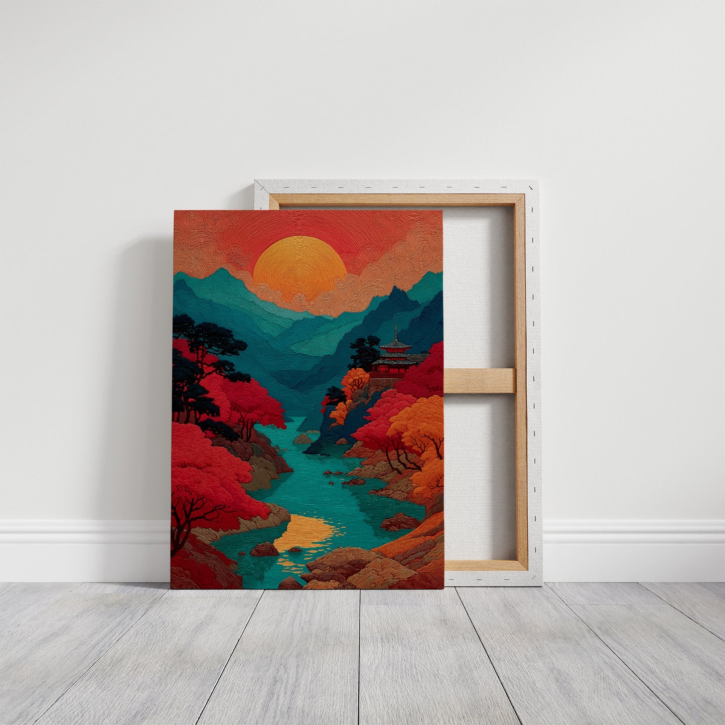 Crimson Rivers Meet Turquoise Mountains