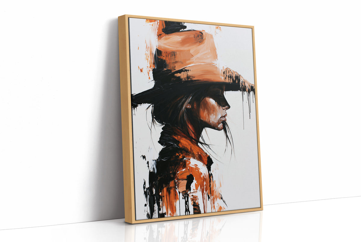Silhouette in a Wide Brim Hat