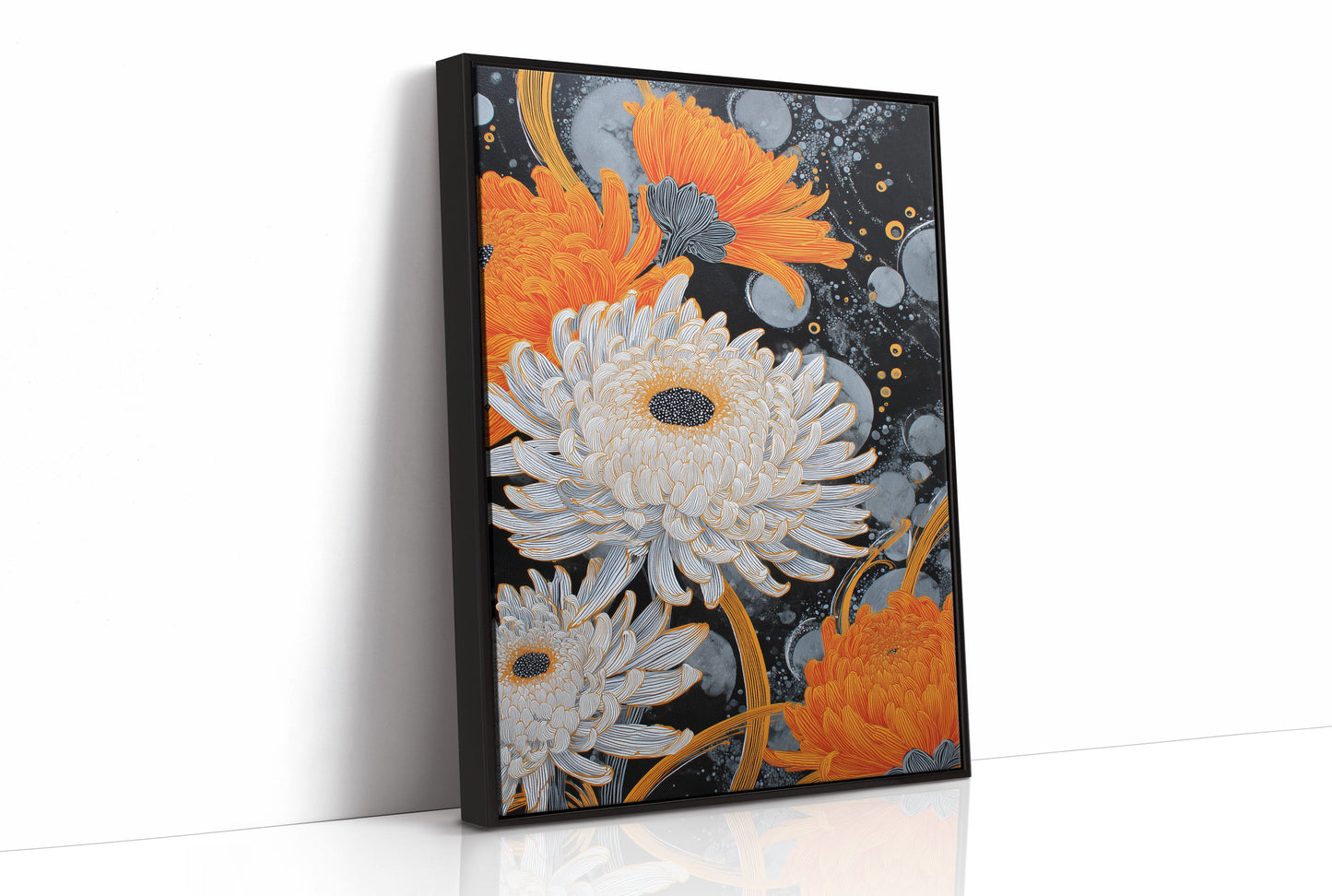 Chrysanthemums Dance Through Midnight Stars