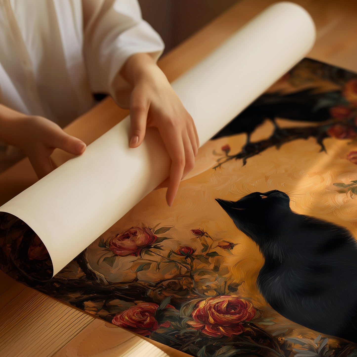 Moonlit Conversations Among Roses