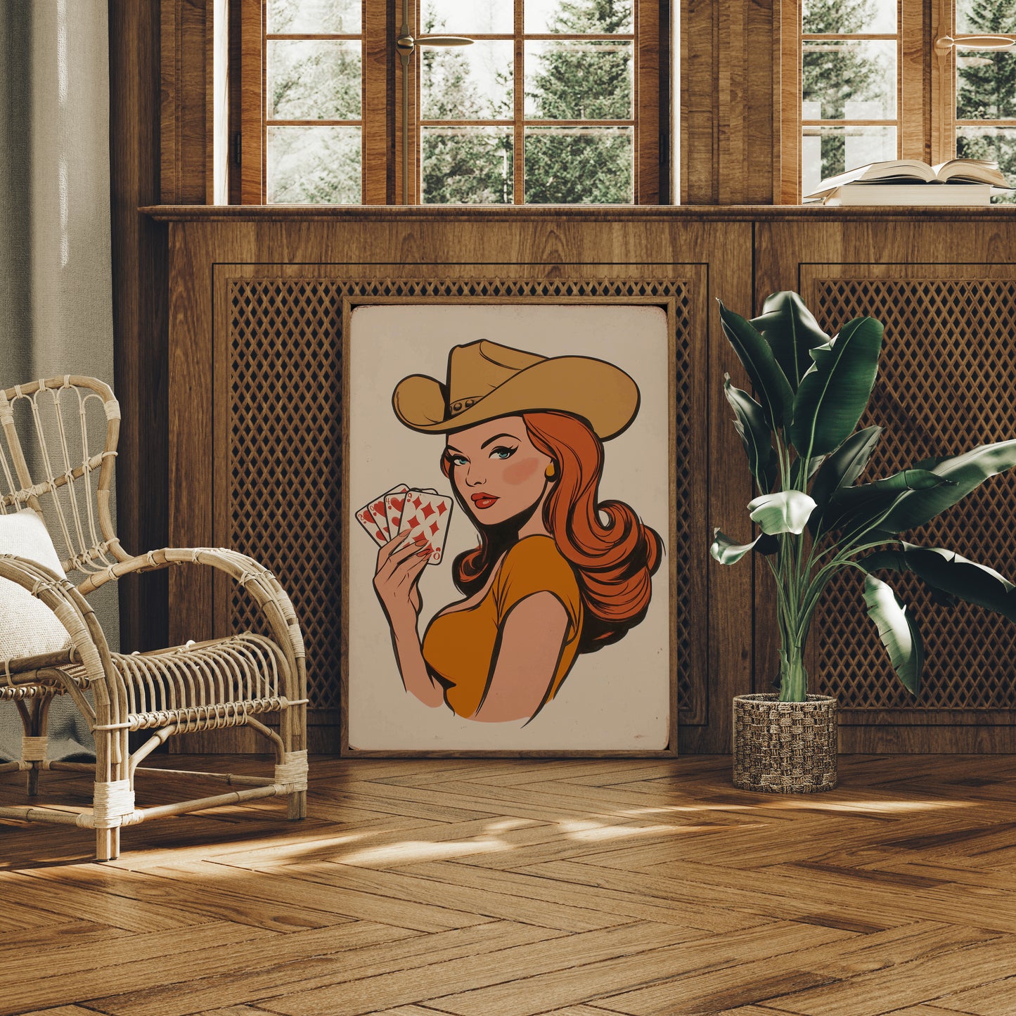 High Stakes Honey - Vintage Pin-Up Cowgirl