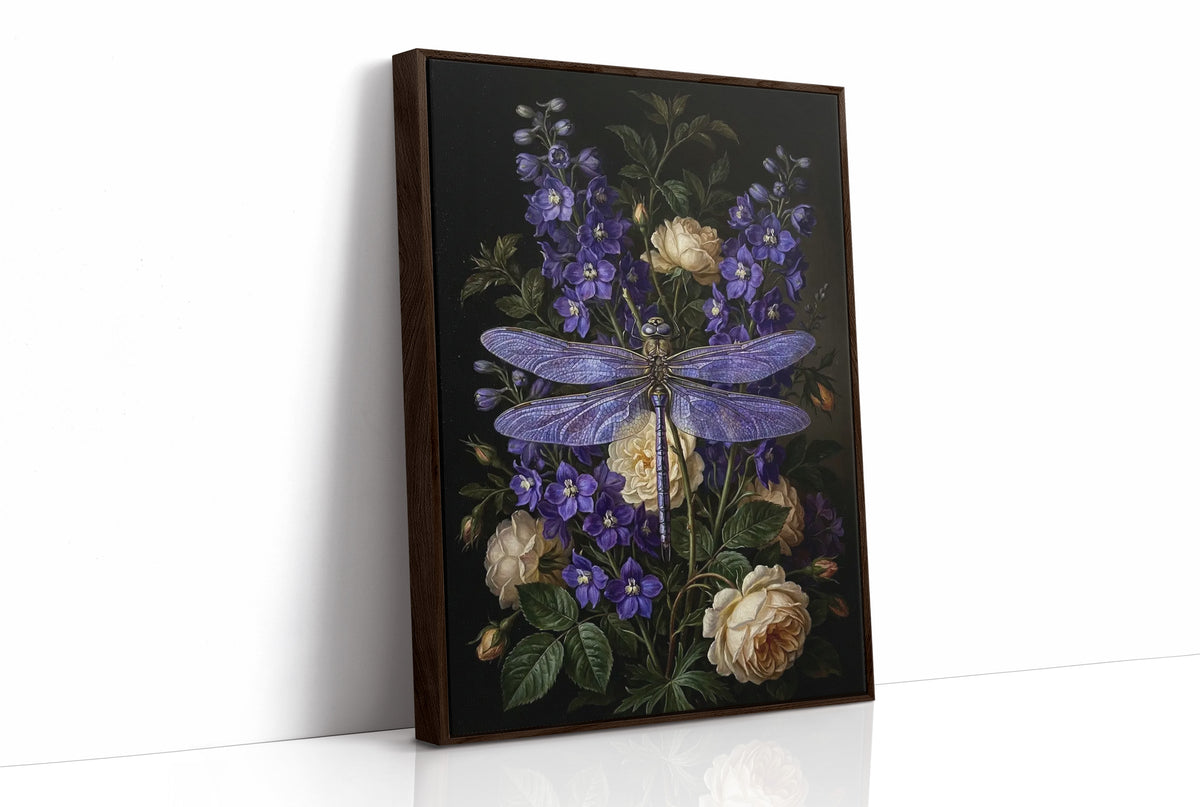 Dragonfly in the Delphinium