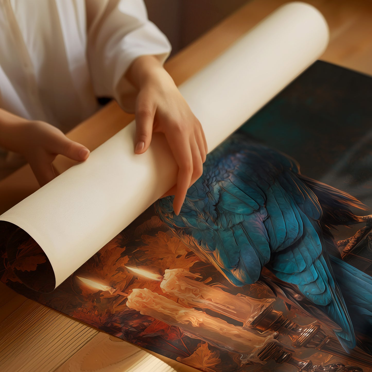 Raven Perches Among Ancient Stories