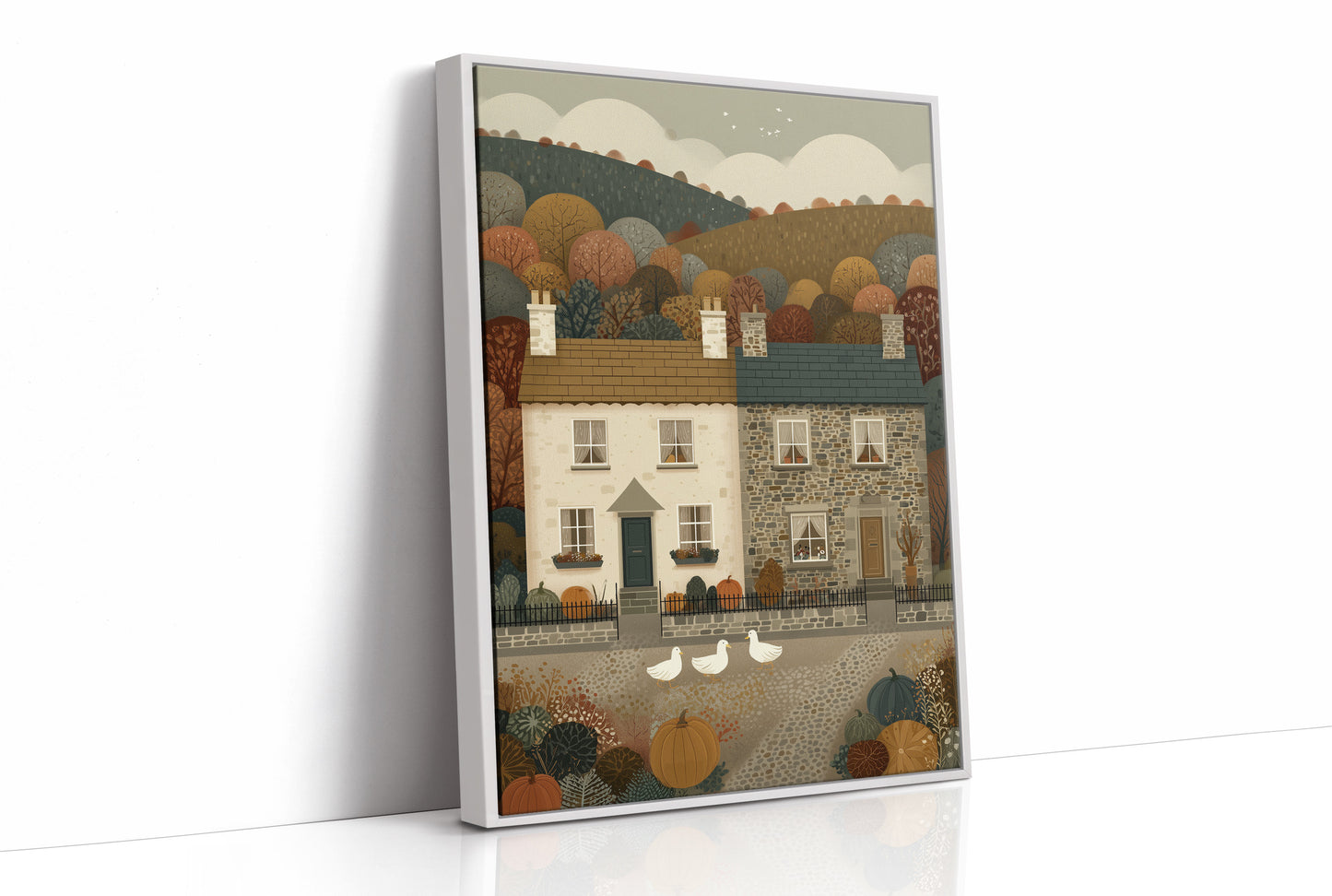 Autumn Cottages in the Rolling Hills