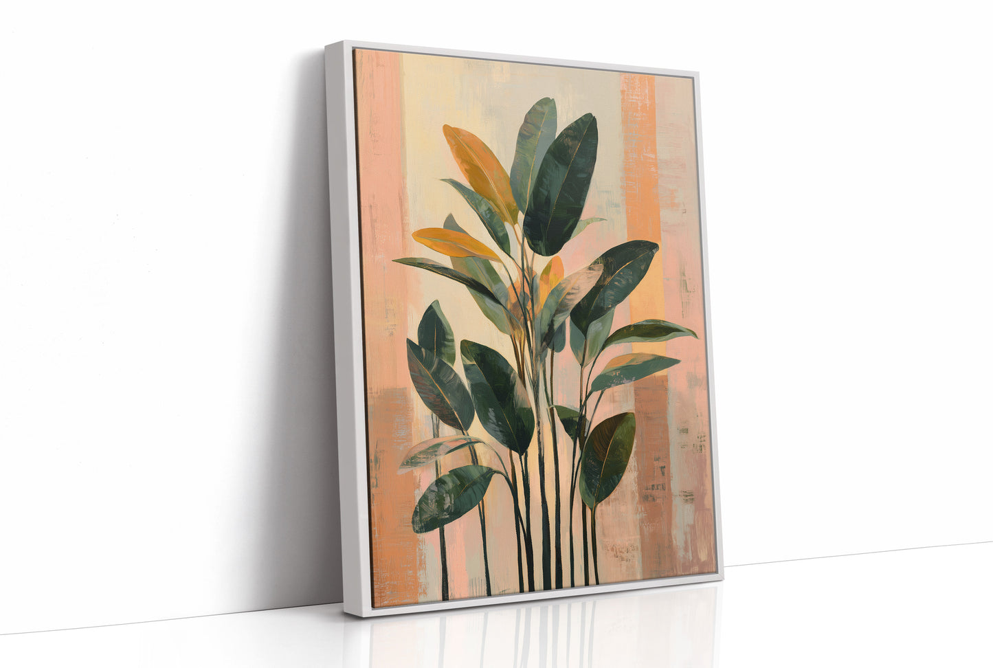 Tropical Whispers in Coral Sunset