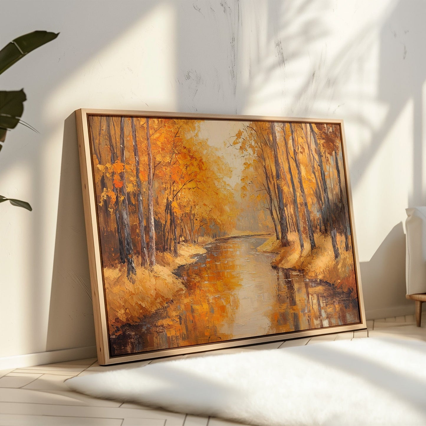 Autumn River Carries Golden Stories