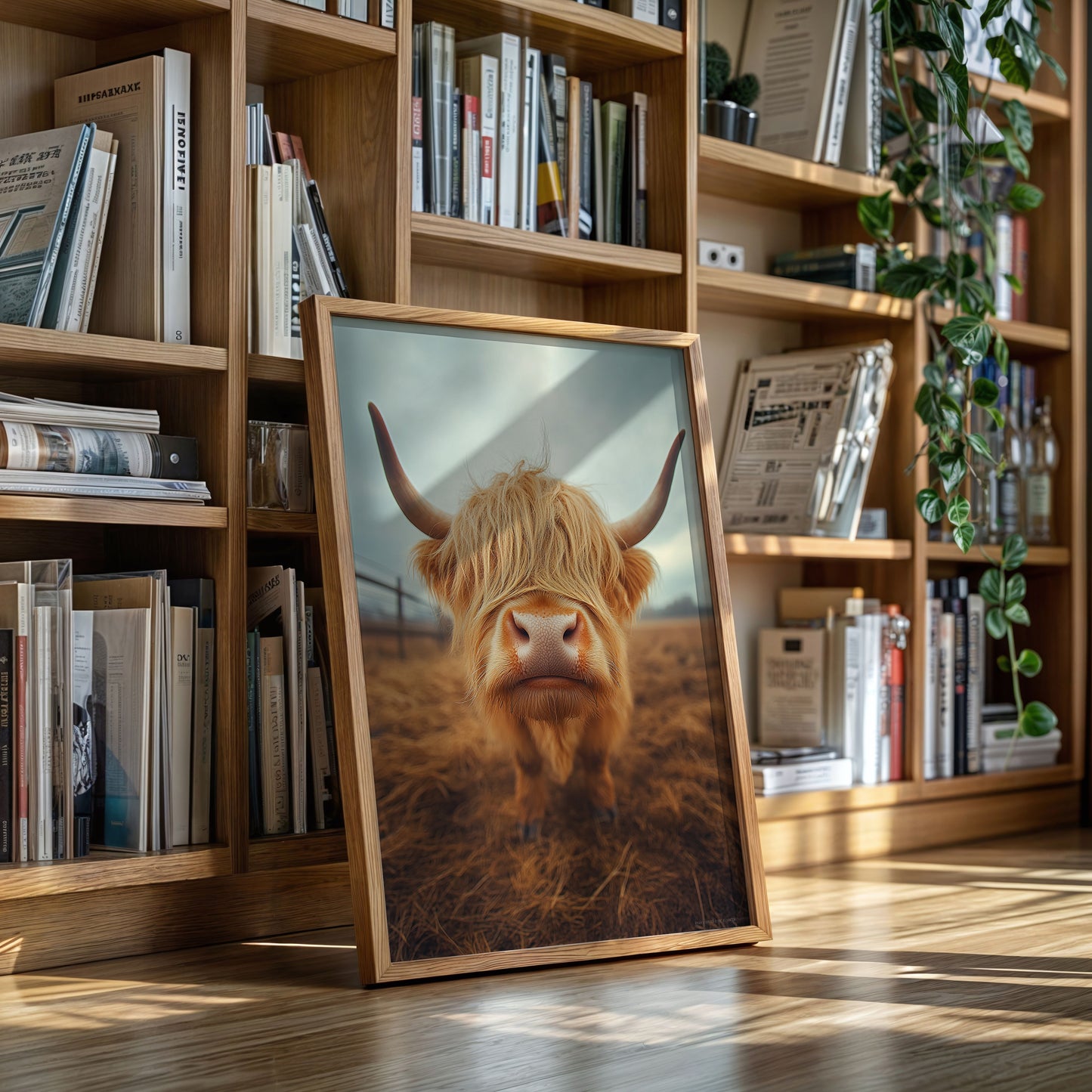 Golden Fluff and Attitude Highland Cow