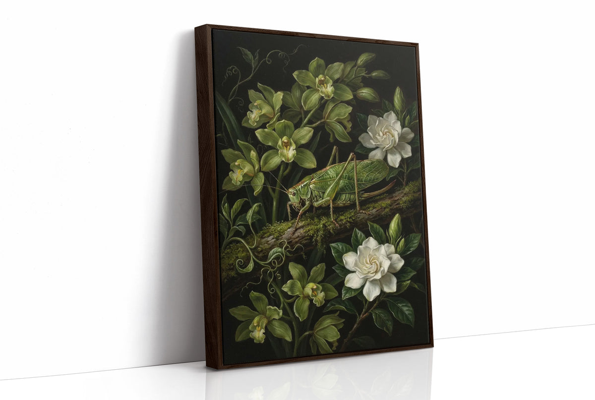 Katydid Among the Gardenias