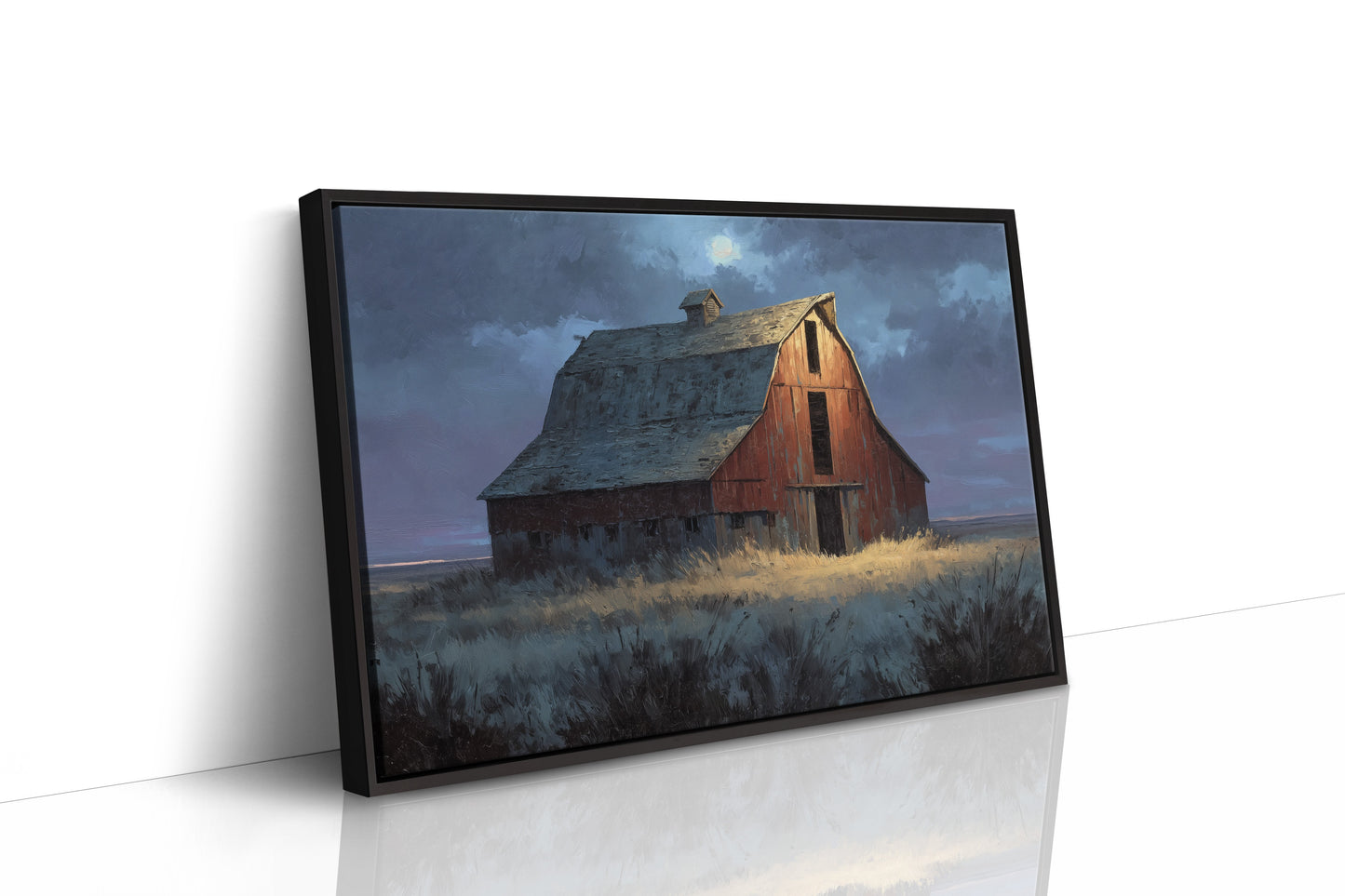 Moonlit Barn Stands Against Time