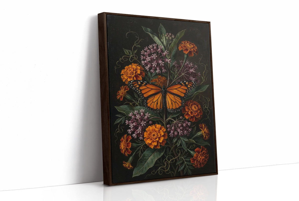Monarch Among Marigolds: Dutch Master Study