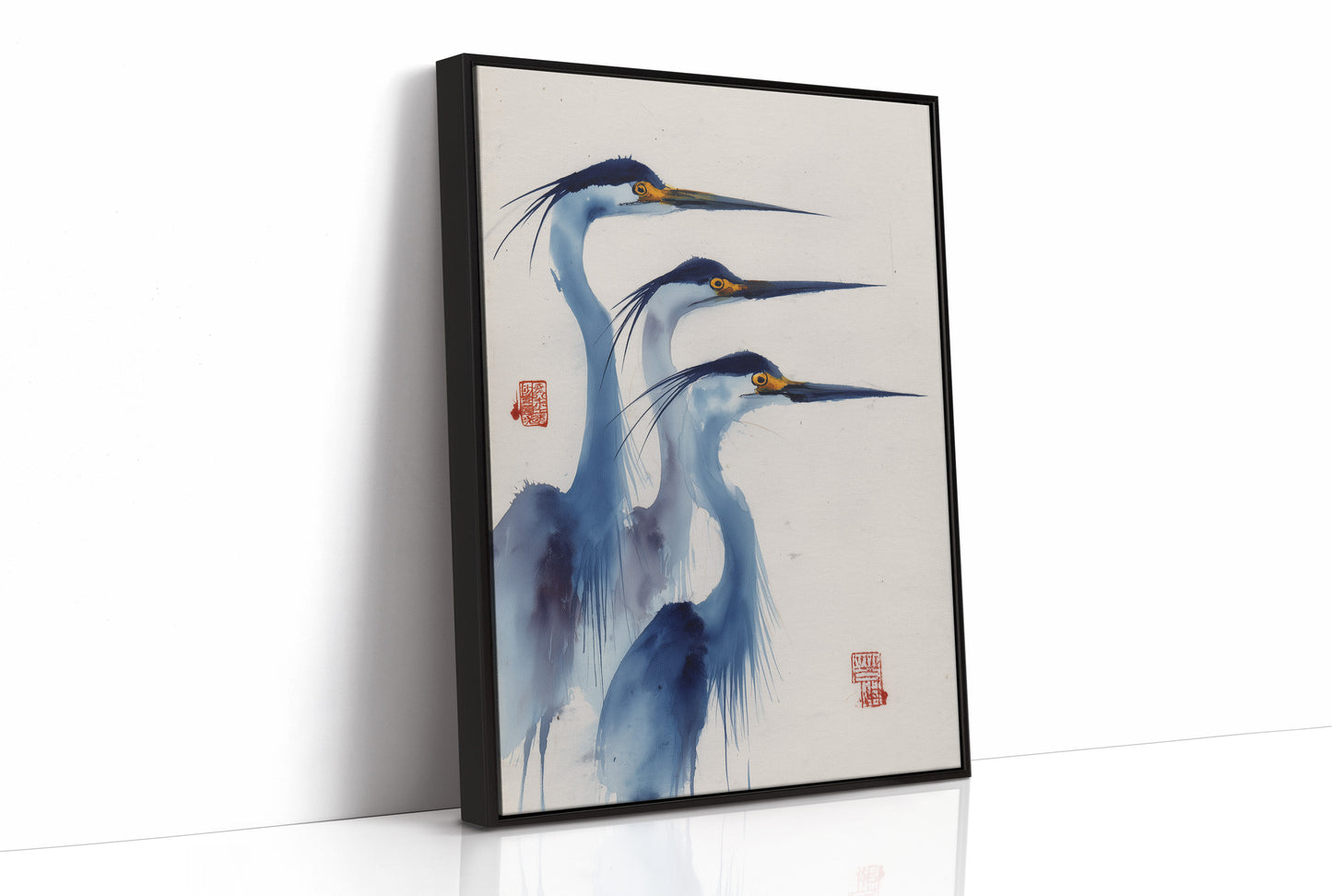 Blue Herons Dance In Morning Light