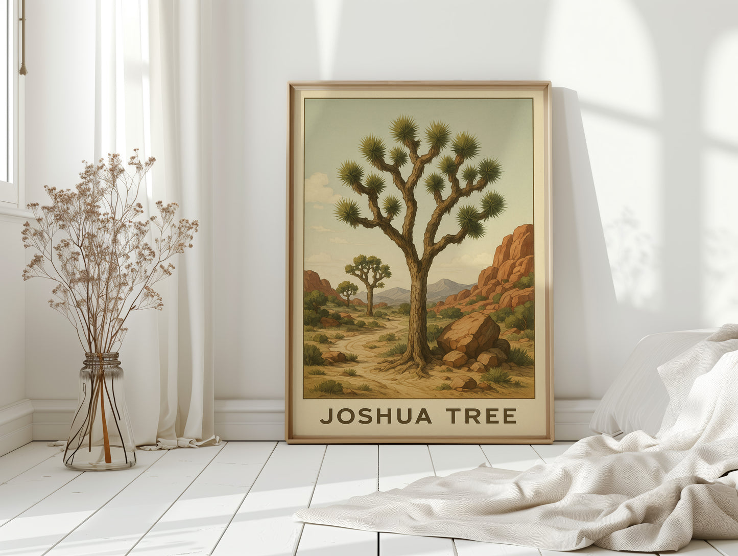 Joshua Tree Desert Landscape Art Print