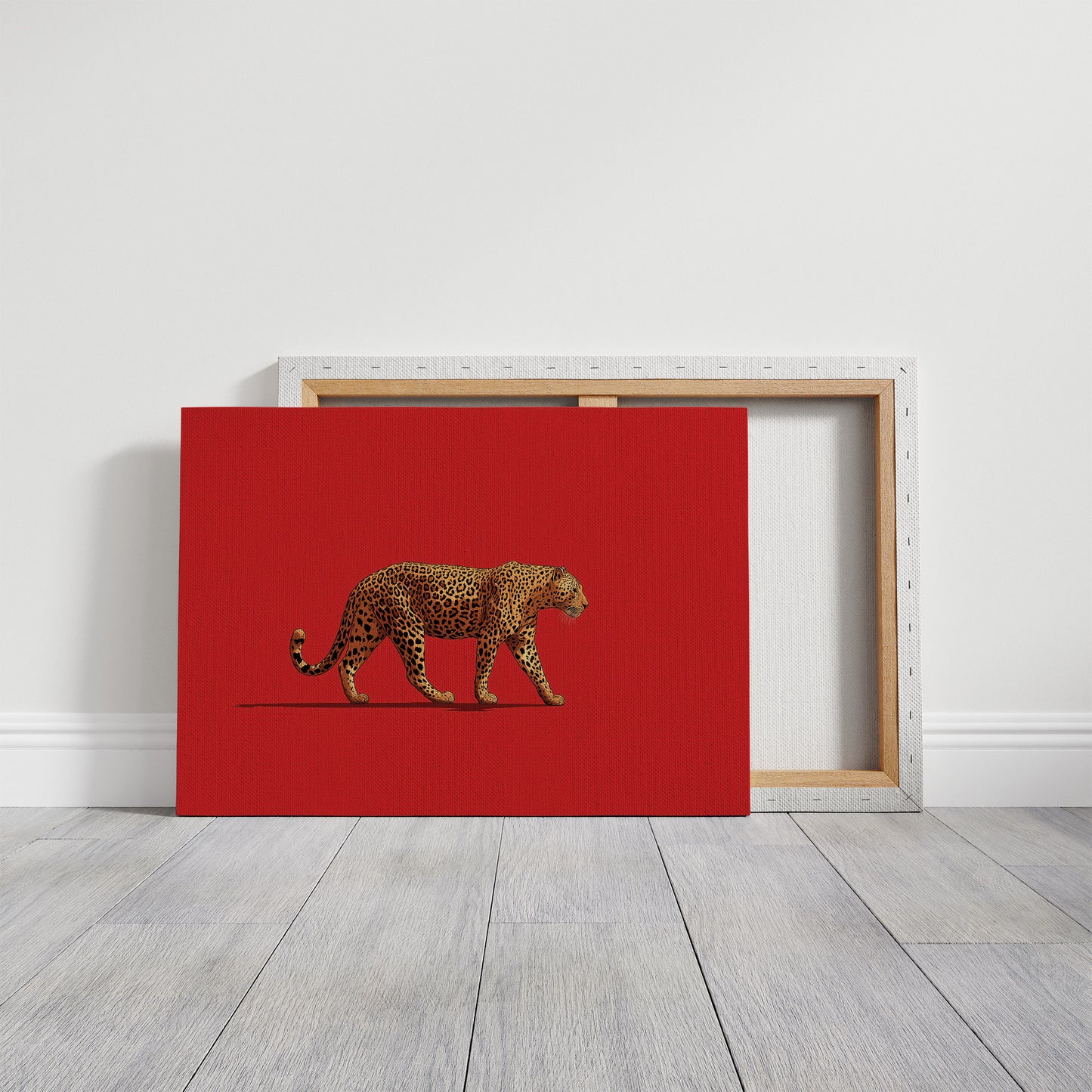 Leopard in Crimson Silence