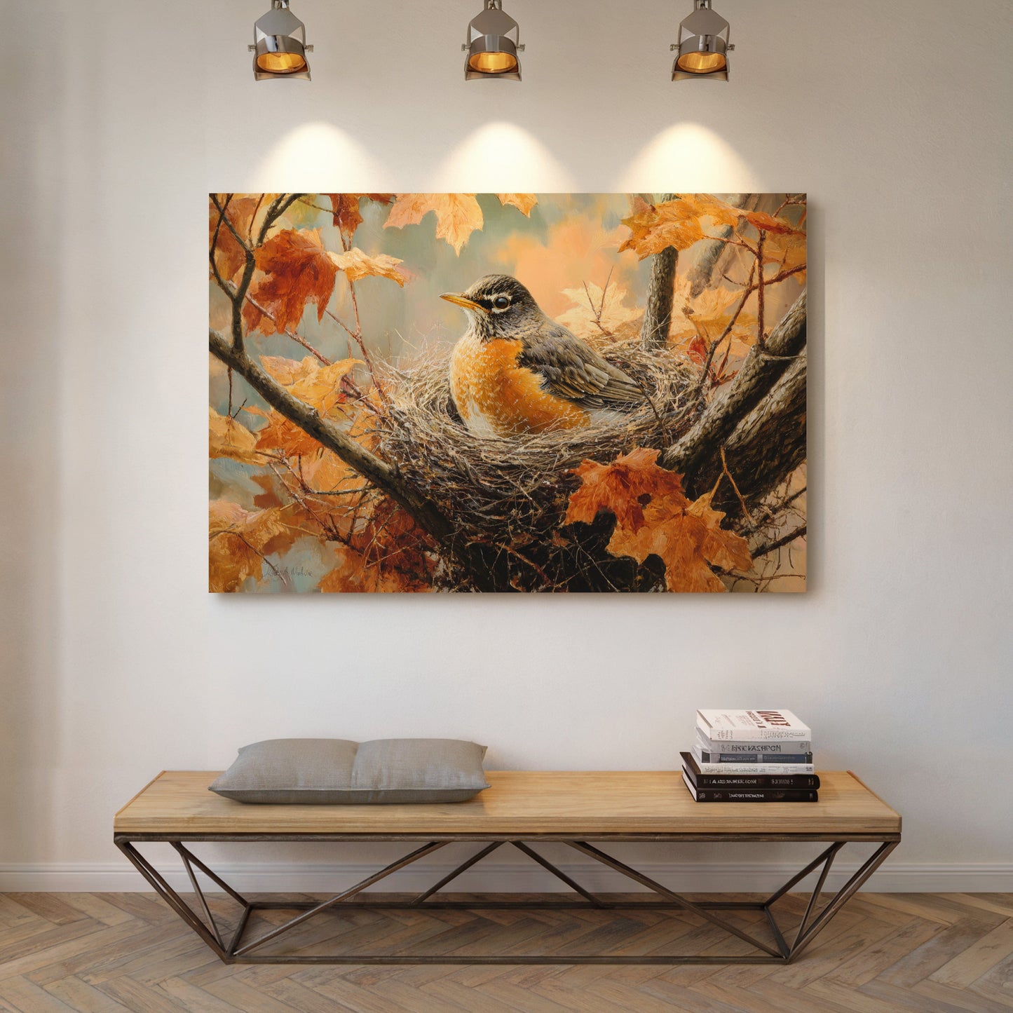 October's Robin Finds Maple Rest