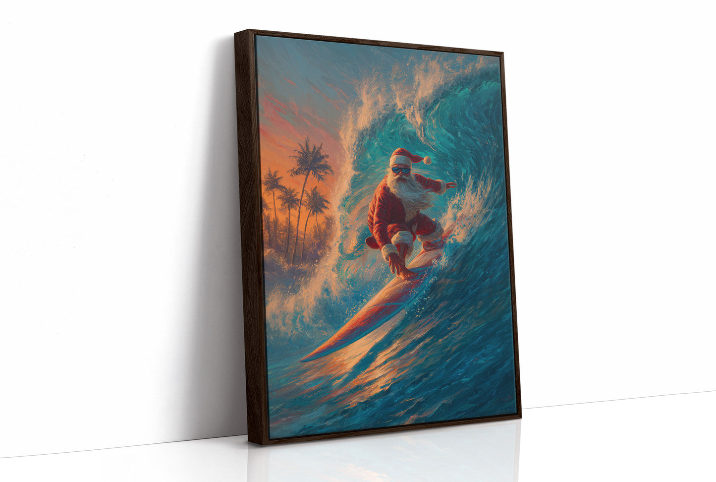 Tropical Santa Rides The Wave