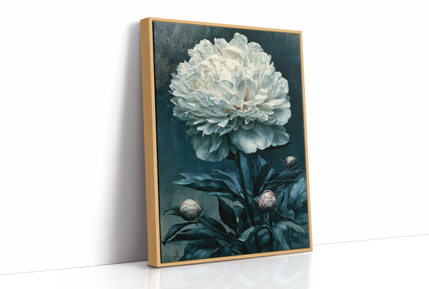 Ivory Peony in Shadow