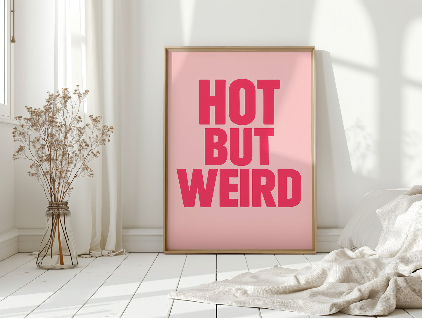 Hot But Weird Bold Pink Wall Art