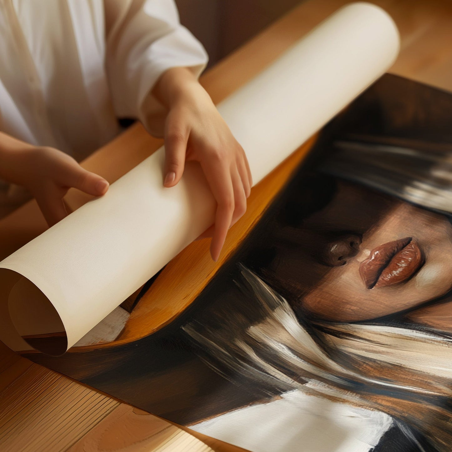 Mysterious Cowgirl Portrait – Western Fashion Wall Art