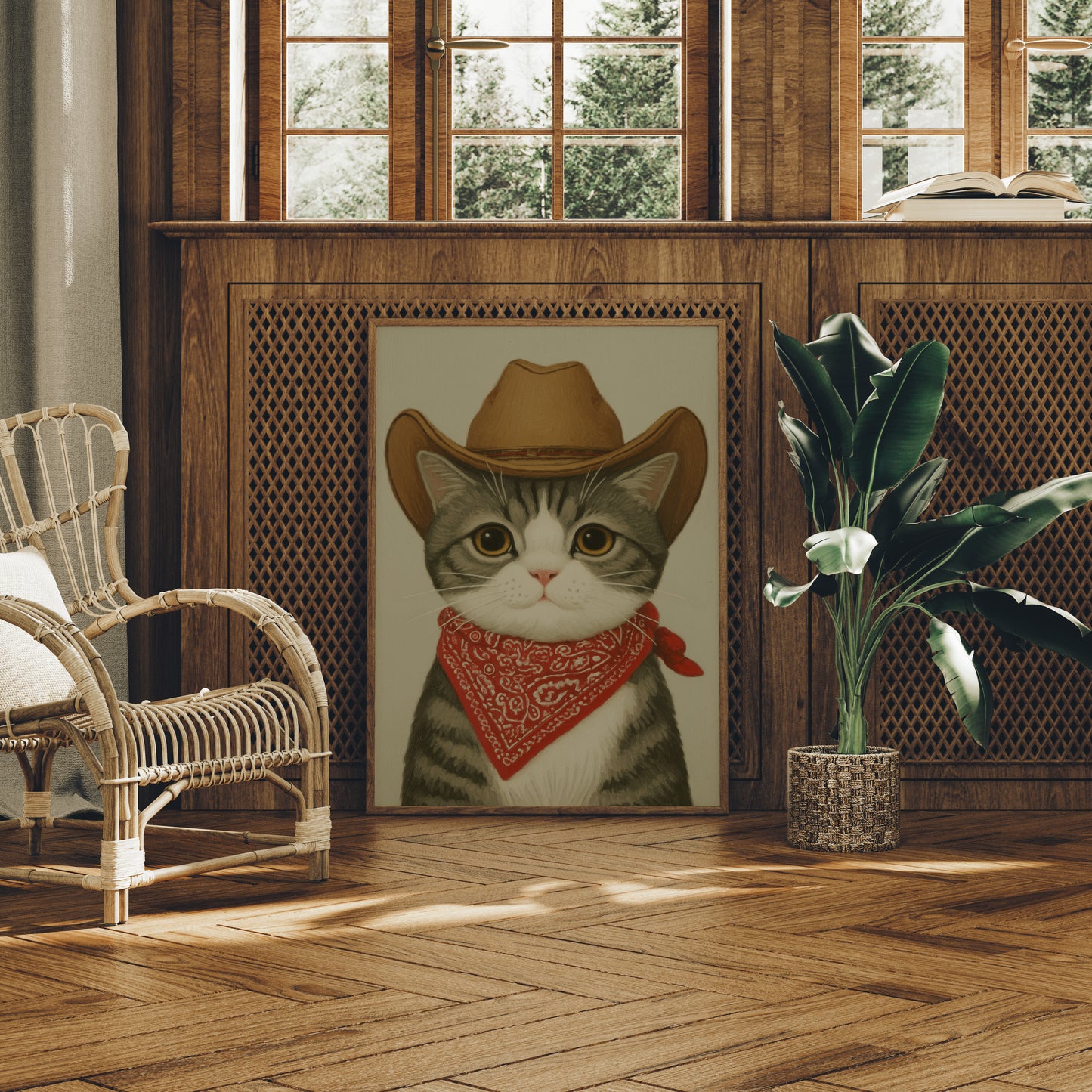 Sunset Ranch Cat Tips His Hat