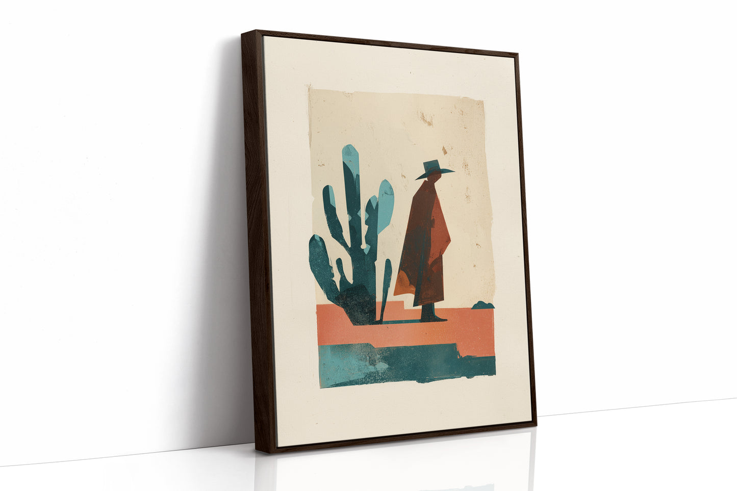 Desert Wanderer in Teal and Rust