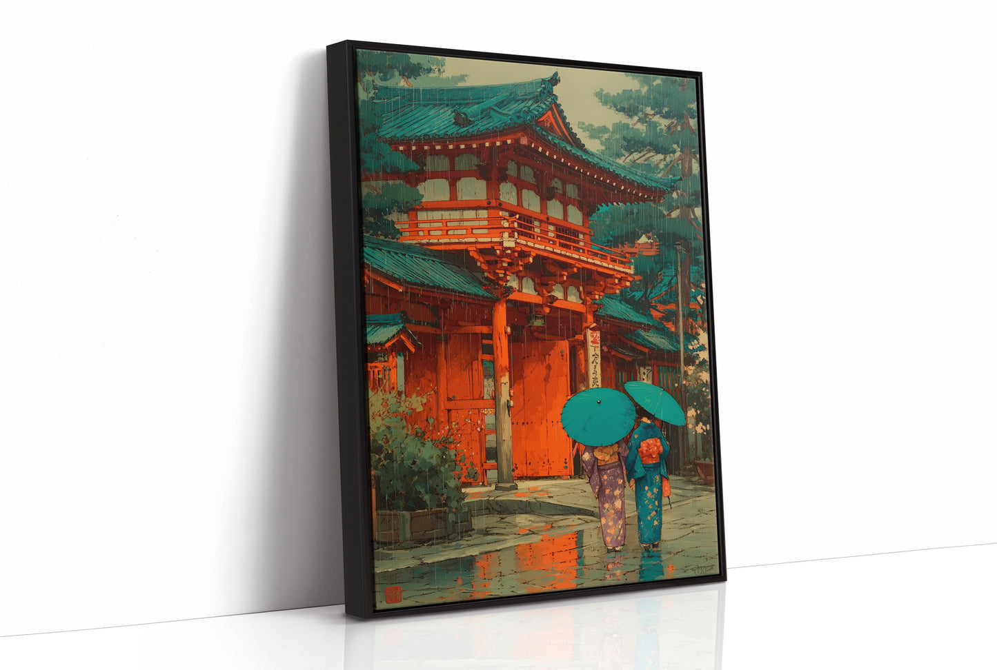 Rainy Steps At The Temple Gate