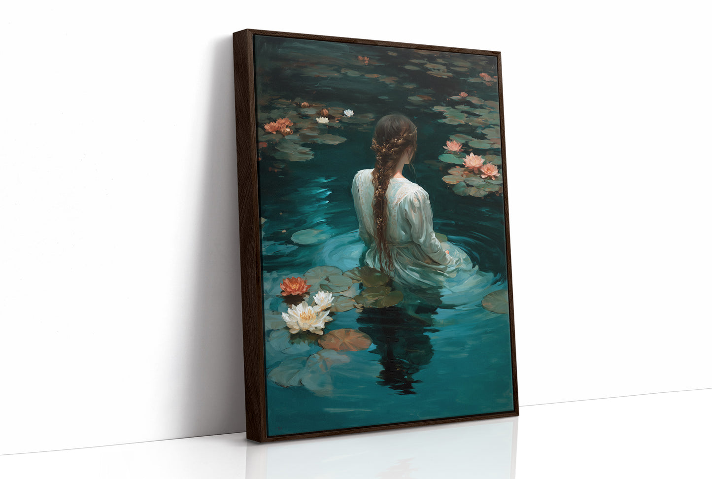 Beneath Lily Pads She Wanders