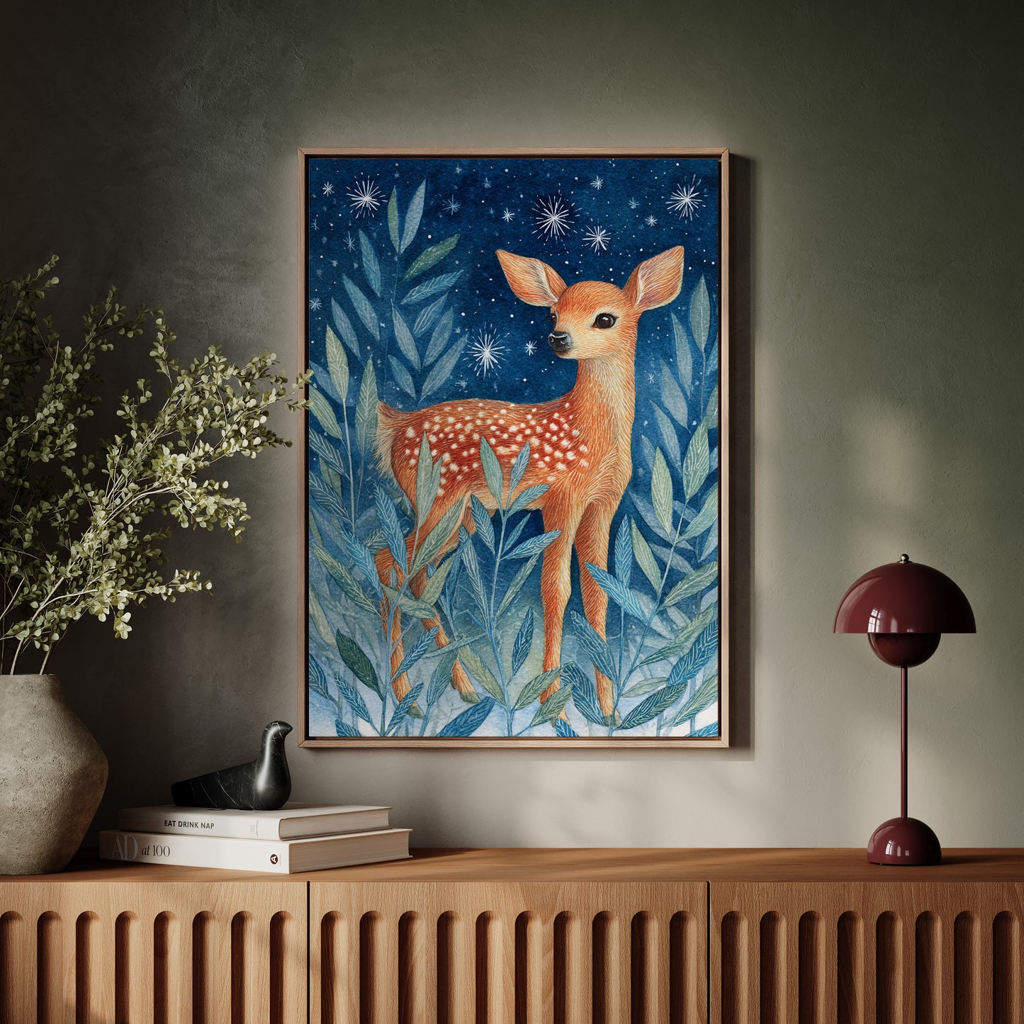 Fawn Among Starry Leaves