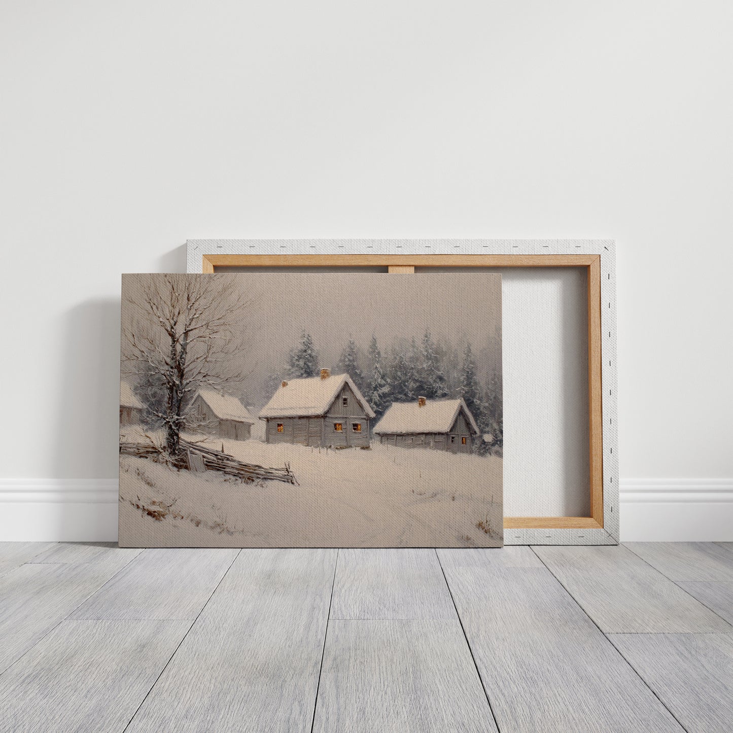 Cottages Beneath a Winter Veil