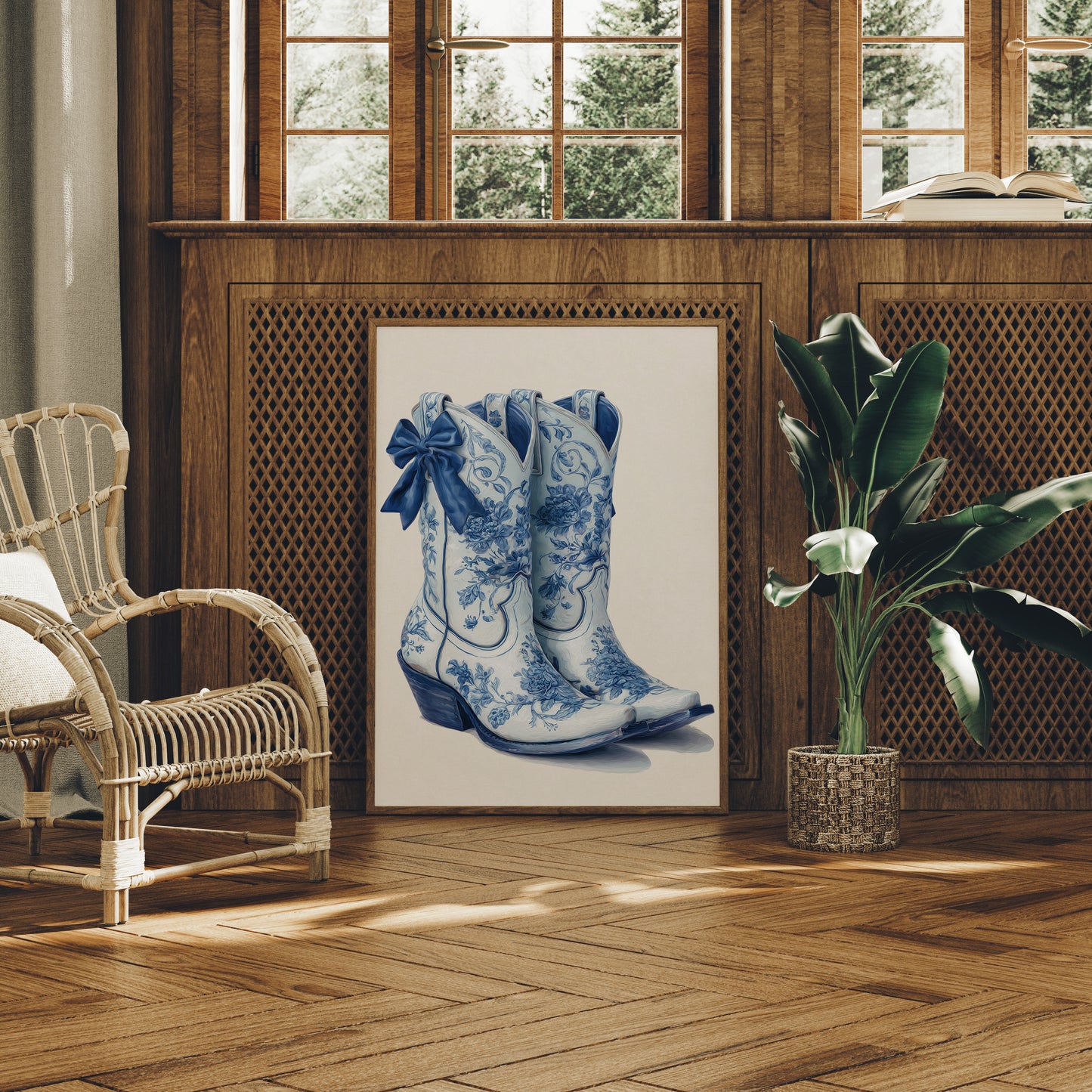 Wildflower Cowgirl Dreams - Blue Western Boots