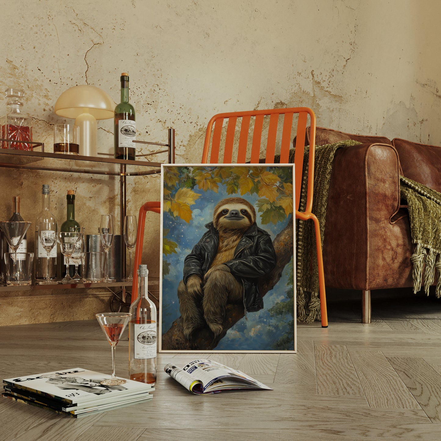 Rebel Sloth in a Leather Jacket