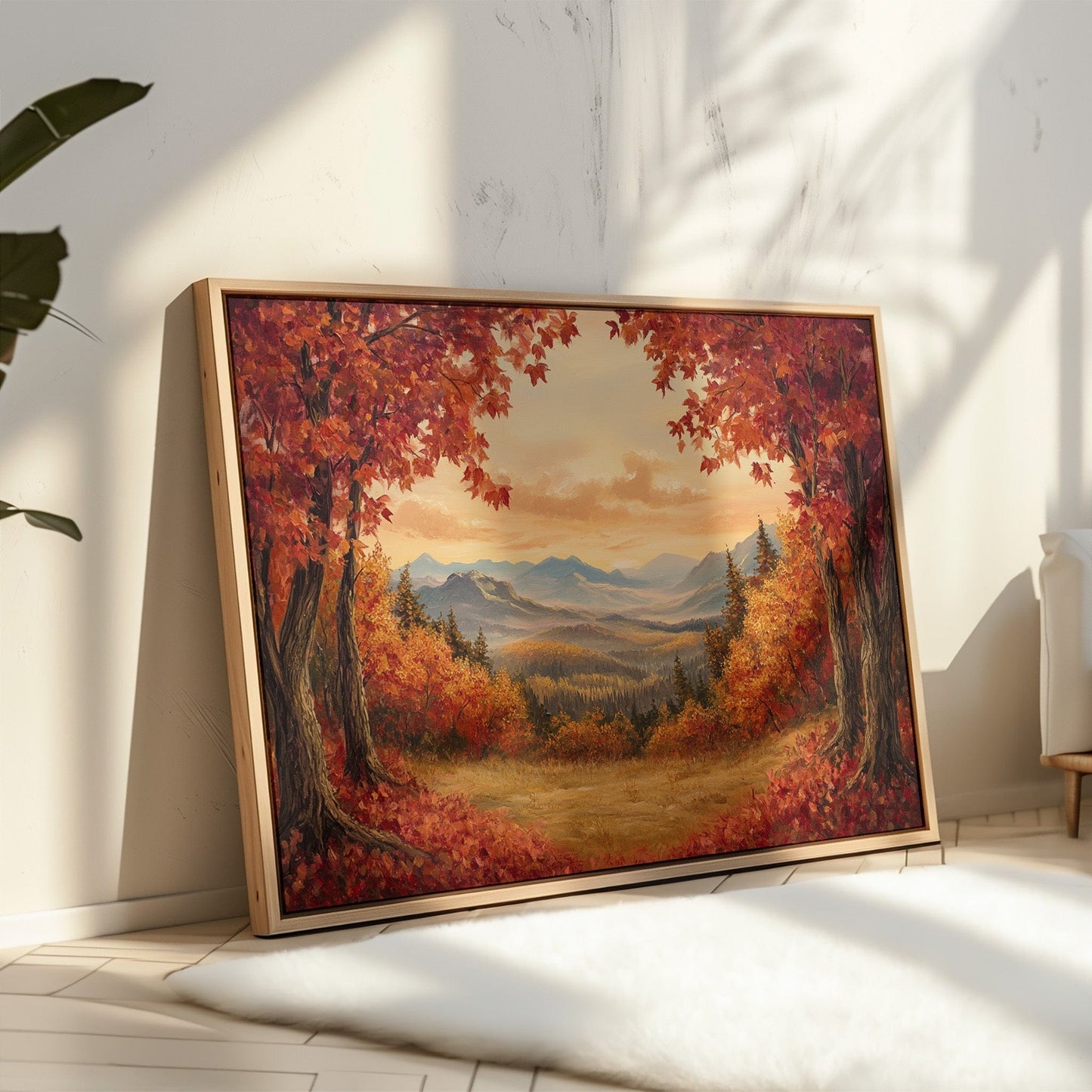 Autumn Maples Frame Mountain Gold