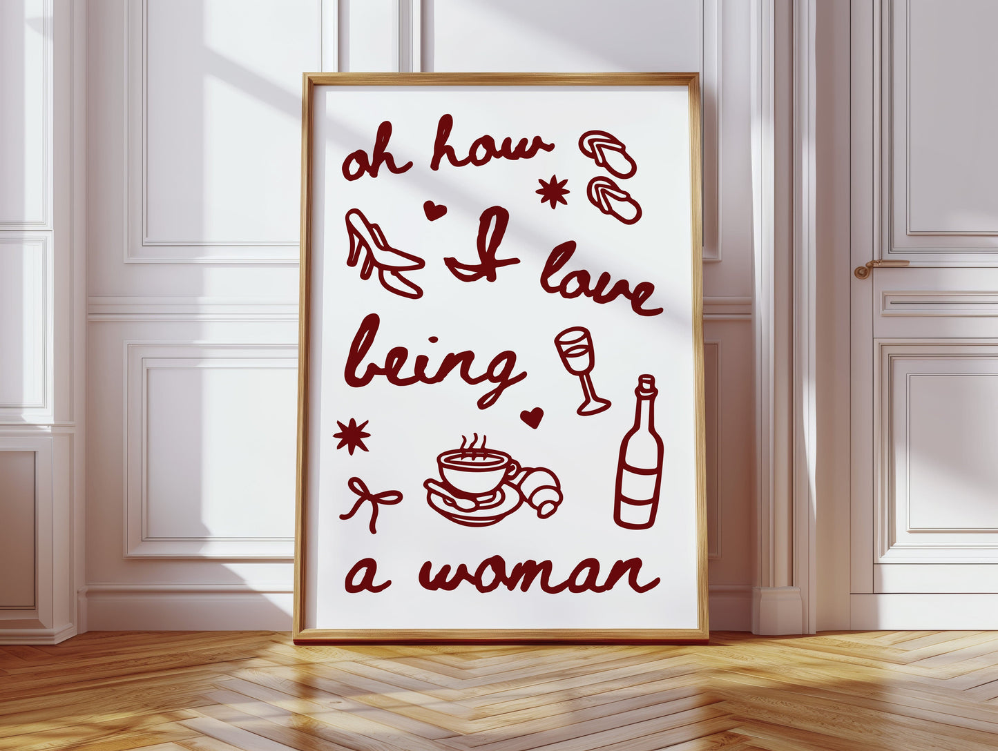 Sweet Moments In Burgundy Lines