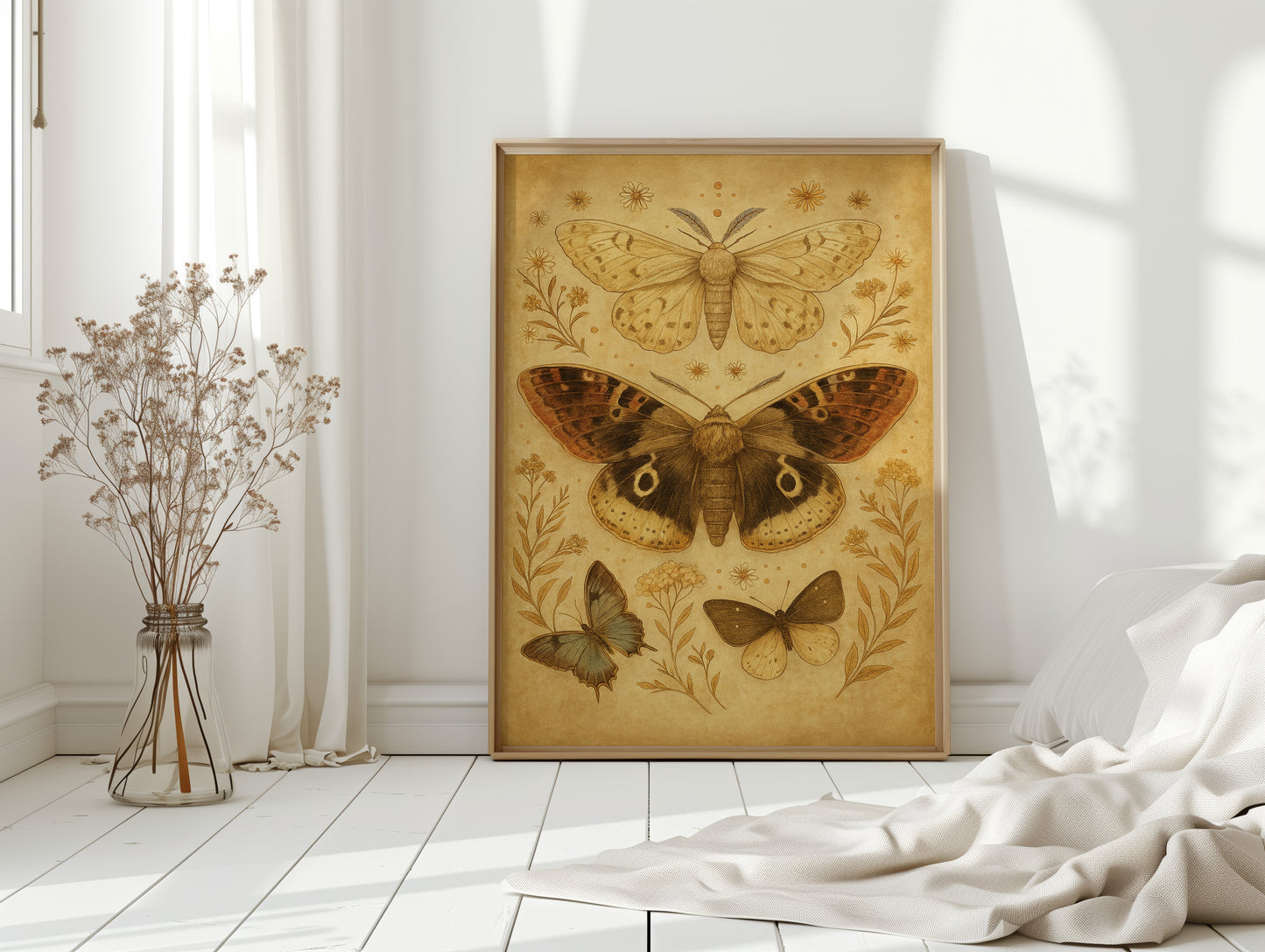 Vintage Moths and Meadow Wings