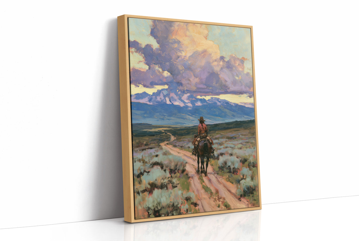 Rider Toward The Storm Light